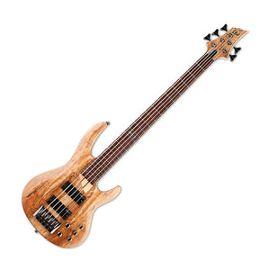 ESP LTD B-205SM Five-String Spalted Maple Bass Guitar, Natural Satin