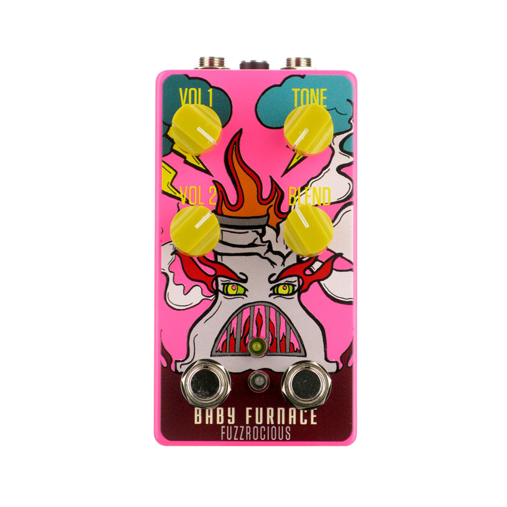 Fuzzrocious Pedals Baby Furnace Dual Channel Gated Fuzz, Pink