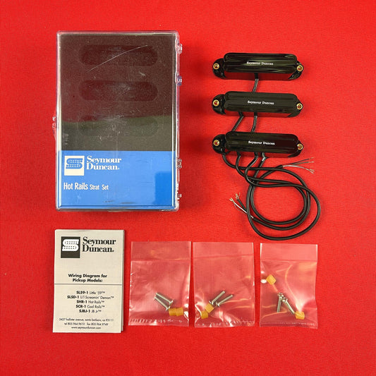 [USED] Seymour Duncan Hot Rails Strat Pick Up Set, Black