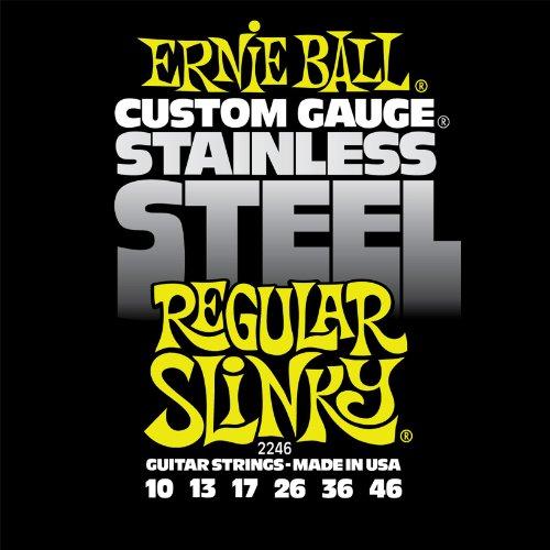 Ernie Ball 2246 Stainless Steel Regular Slinky Set, .010 - .046
