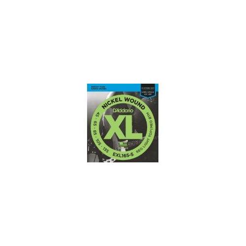 D'Addario EXL165-5 45-135 Nickel Wound Bass Guitar Strings, Long Scale