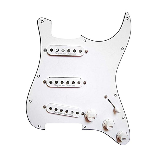 Seymour Duncan Prewired Pickguard with California 50's SSL-1 Pickups, White