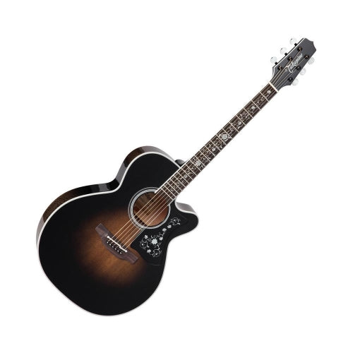 Takamine EF450C Thermal Top Acoustic-Electric Guitar Transparent Black Sunburst