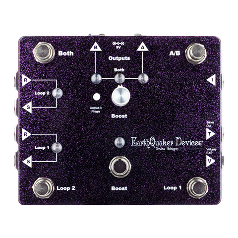 EarthQuaker Devices Swiss Things Pedalboard Reconciler, Purple Sparkle (Gear Hero Exclusive)