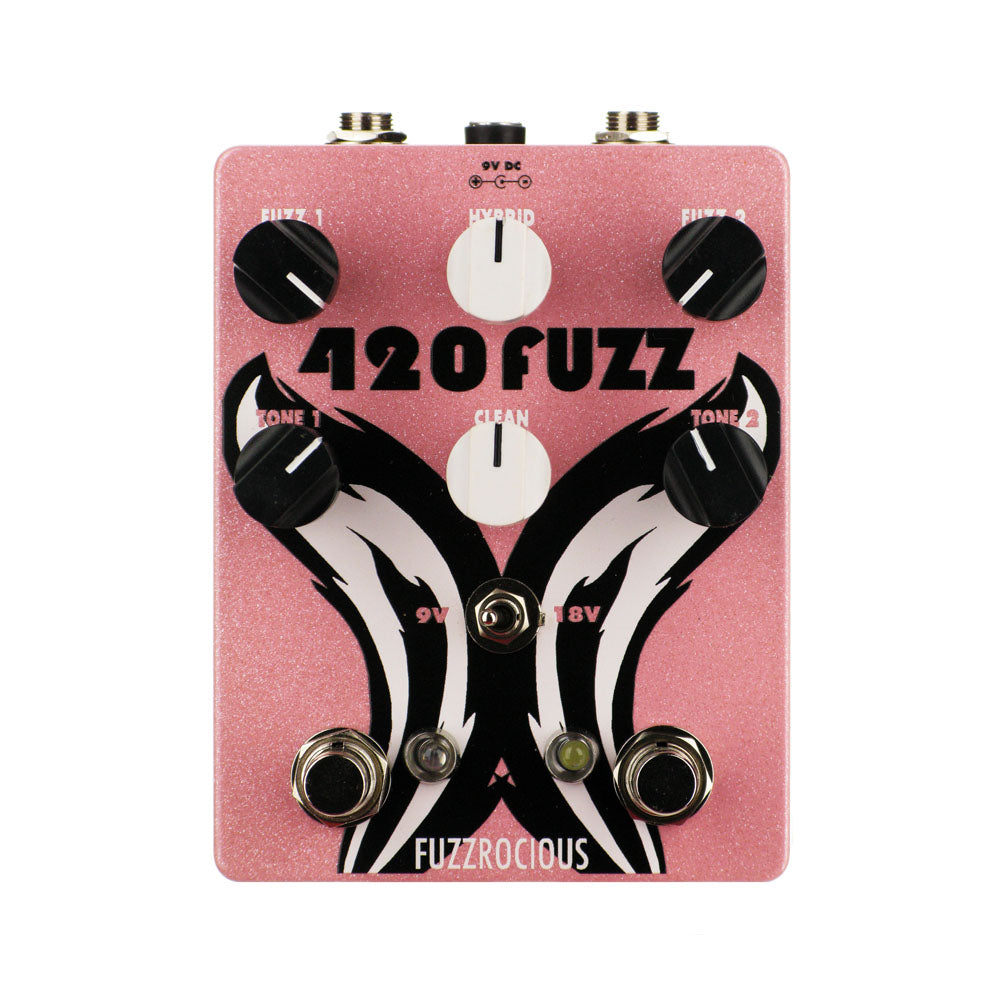 Fuzzrocious Pedals 420 Fuzz V2 Dual Channel Gated Fuzz, Pink
