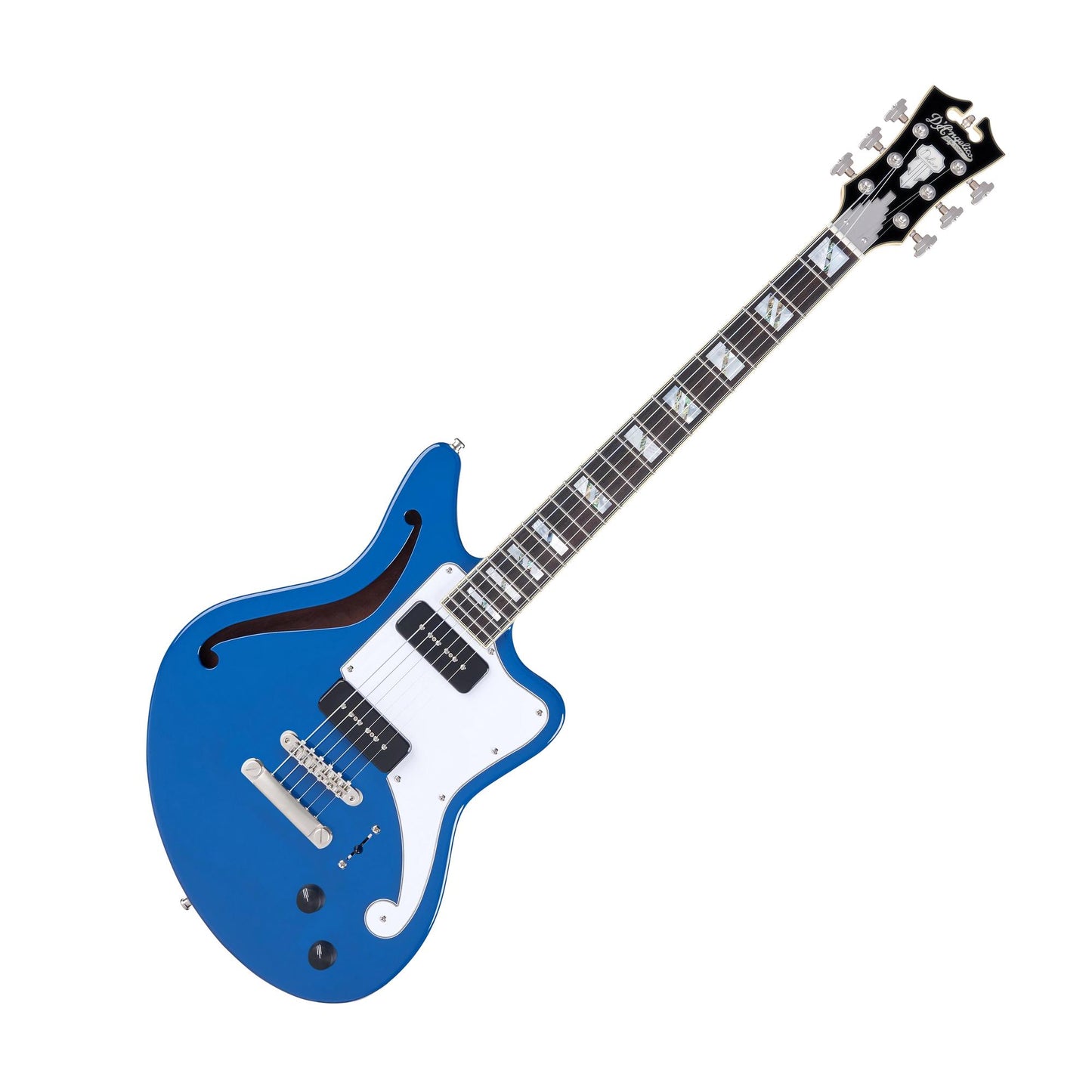 D'Angelico DADBEDSHSAPSNS Deluxe Bedford Limited Edition Semi-Hollow Body Electric Guitar w/P90's, Sapphire